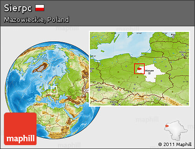 Physical Location Map of Sierpc, highlighted parent region