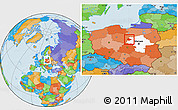 Political Location Map of Sierpc, highlighted parent region