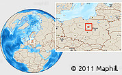 Shaded Relief Location Map of Sierpc