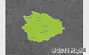 Physical Map of Sierpc, darken, desaturated
