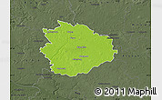 Physical Map of Sierpc, darken, semi-desaturated