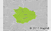 Physical Map of Sierpc, lighten, desaturated