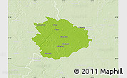 Physical Map of Sierpc, lighten