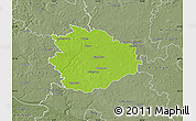 Physical Map of Sierpc, semi-desaturated