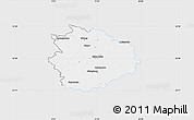 Silver Style Map of Sierpc, single color outside