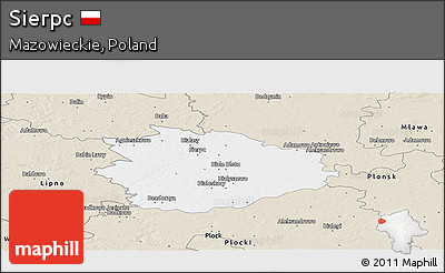 Classic Style Panoramic Map of Sierpc