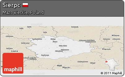 Classic Style Panoramic Map of Sierpc