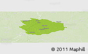 Physical Panoramic Map of Sierpc, lighten