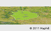 Physical Panoramic Map of Sierpc, satellite outside