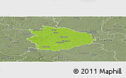 Physical Panoramic Map of Sierpc, semi-desaturated