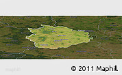 Satellite Panoramic Map of Sierpc, darken