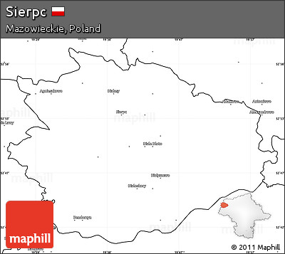 Blank Simple Map of Sierpc