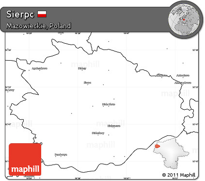 Blank Simple Map of Sierpc