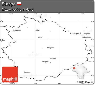 Blank Simple Map of Sierpc