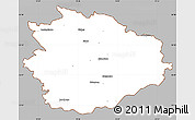 Gray Simple Map of Sierpc, cropped outside