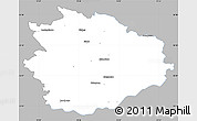 Gray Simple Map of Sierpc, single color outside