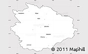 Silver Style Simple Map of Sierpc, cropped outside