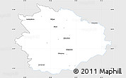 Silver Style Simple Map of Sierpc, single color outside
