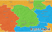 Political 3D Map of Sokolow Podlaski