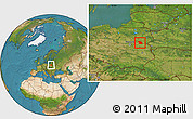 Satellite Location Map of Sokolow Podlaski