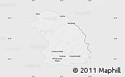 Silver Style Map of Sokolow Podlaski, single color outside