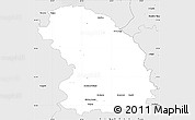 Silver Style Simple Map of Sokolow Podlaski