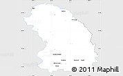 Silver Style Simple Map of Sokolow Podlaski, single color outside