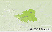 Physical 3D Map of Szydlowiec, lighten