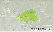 Physical 3D Map of Szydlowiec, lighten, semi-desaturated