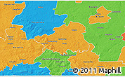 Political 3D Map of Szydlowiec