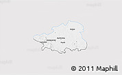 Silver Style 3D Map of Szydlowiec, single color outside