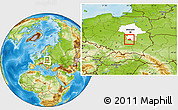 Physical Location Map of Szydlowiec, highlighted parent region