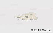 Shaded Relief Panoramic Map of Szydlowiec, single color outside