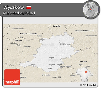 Classic Style 3D Map of Wyszkow