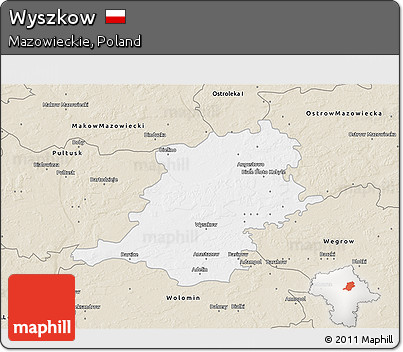 Classic Style 3D Map of Wyszkow