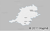 Gray 3D Map of Wyszkow, single color outside