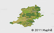 Satellite 3D Map of Wyszkow, single color outside