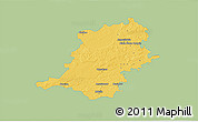 Savanna Style 3D Map of Wyszkow, single color outside