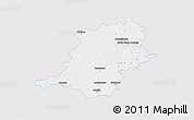 Silver Style 3D Map of Wyszkow, single color outside