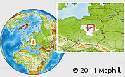 Physical Location Map of Wyszkow, highlighted parent region