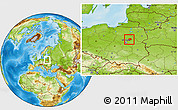 Physical Location Map of Wyszkow