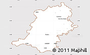 Classic Style Simple Map of Wyszkow, cropped outside