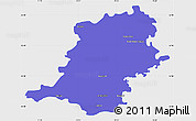 Political Simple Map of Wyszkow, single color outside