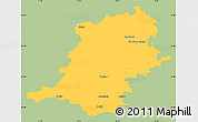 Savanna Style Simple Map of Wyszkow, single color outside