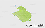 Physical 3D Map of Glubczyce, single color outside