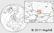 Blank Location Map of Glubczyce, highlighted parent region