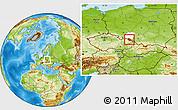 Physical Location Map of Glubczyce, highlighted parent region