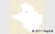 Classic Style Simple Map of Glubczyce, single color outside