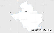 Silver Style Simple Map of Glubczyce, single color outside
