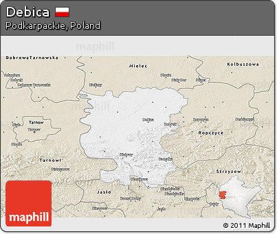 Classic Style 3D Map of Debica